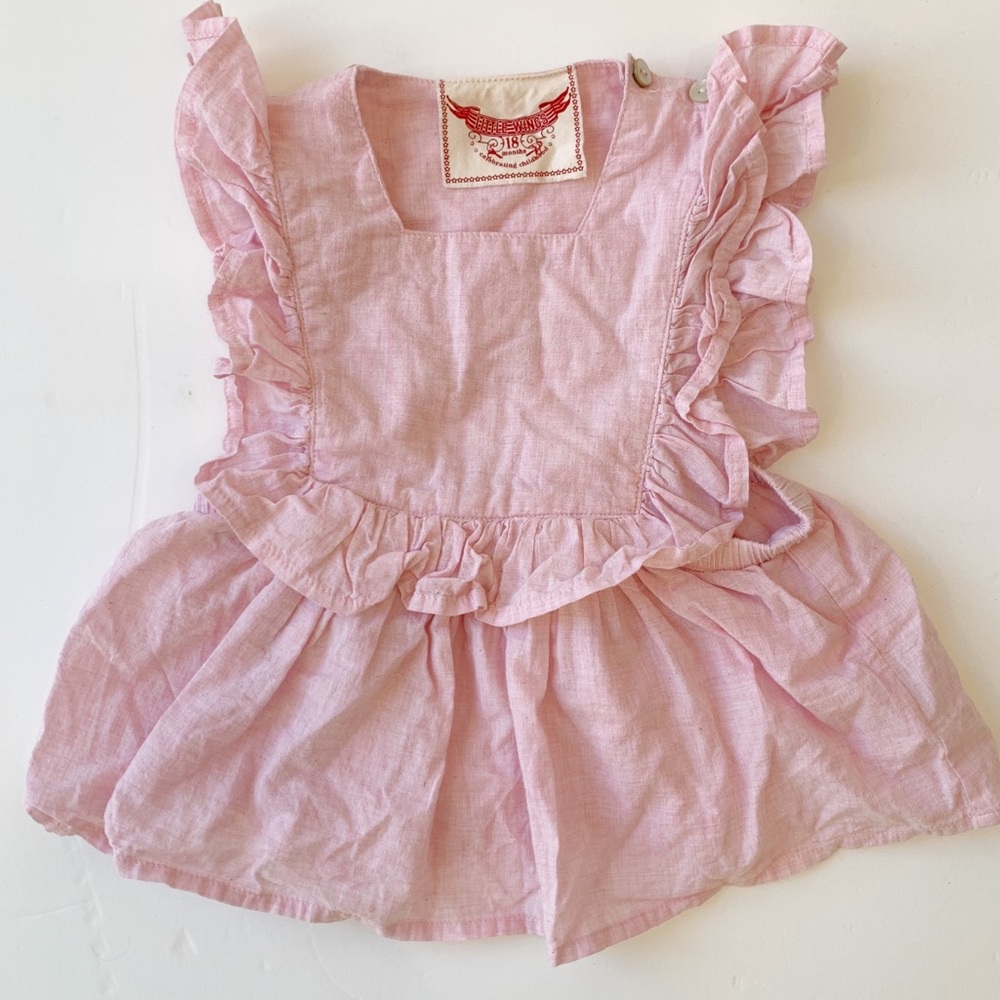 Little Wings 18mo Pink Flutter Sleeve Top